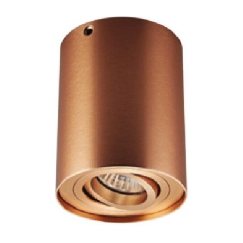 Σποτ οροφής κύλινδρος GU10 κινητό χάλκινο VK/03082CE/COP